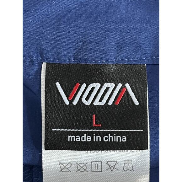 Viodia Men’s Blue Athletic Hiking Shorts Stretch Elastic Waist Zip Pocket Sz L - Picture 5 of 7